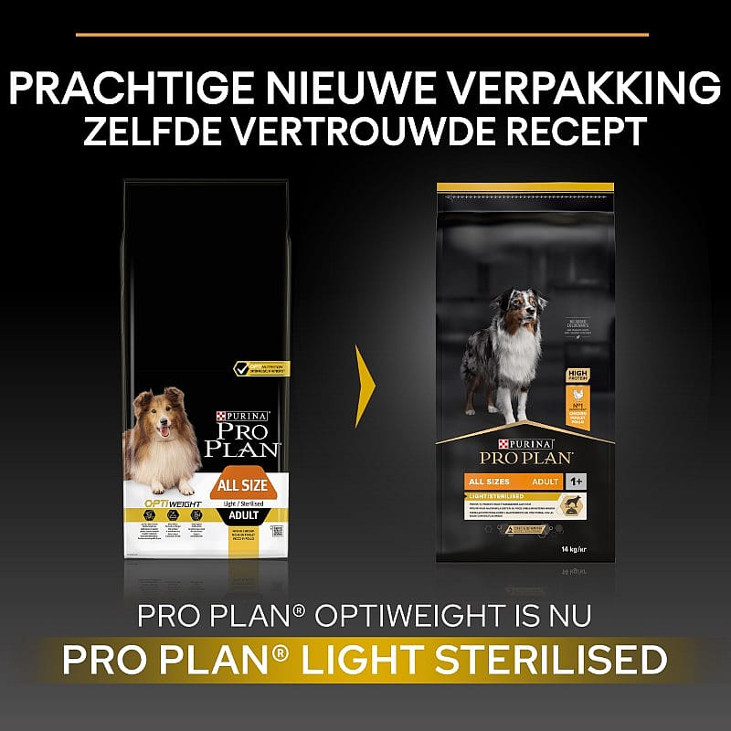 Purina Pro Plan All Sizes Adult Light Sterilised Hondenvoer Kip 14 kg