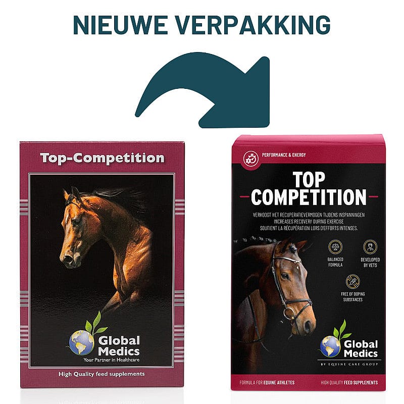 Global Medics Top Competition Prestatie Supplement Paard 12 x 40 gram