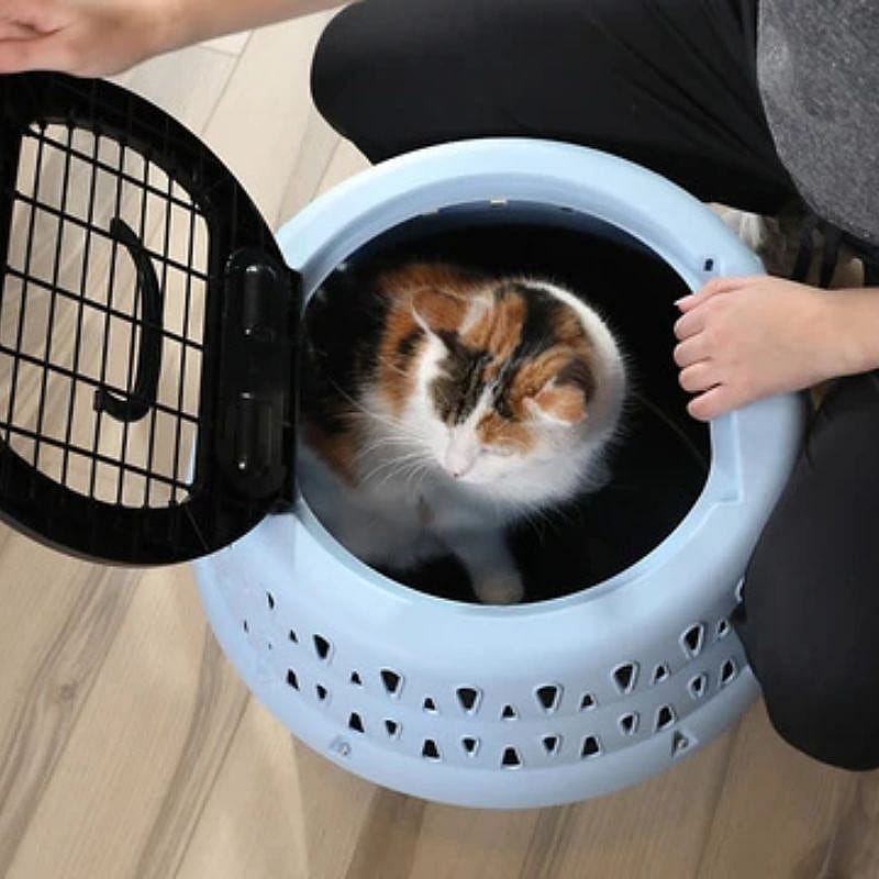 Petmate Get-a-Round Kennel Blauw Kat