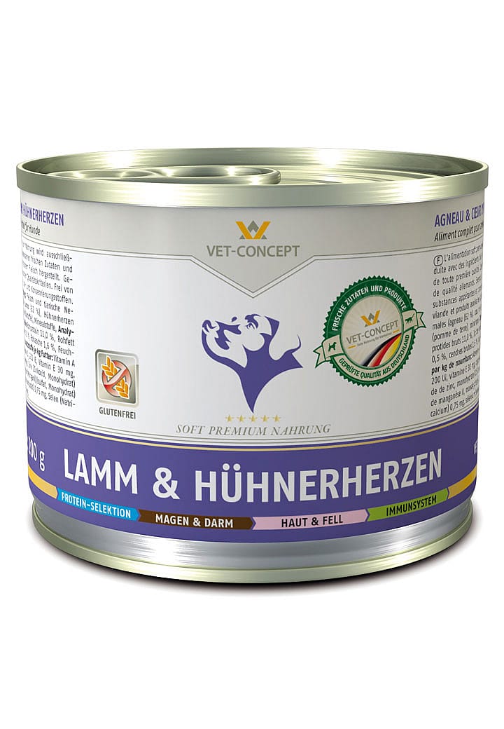 Vet-Concept Lam en Kippenhart Hondenmenu