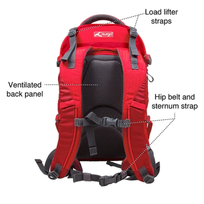 Kurgo G-Train Pack Rugzak Hond Chili Red