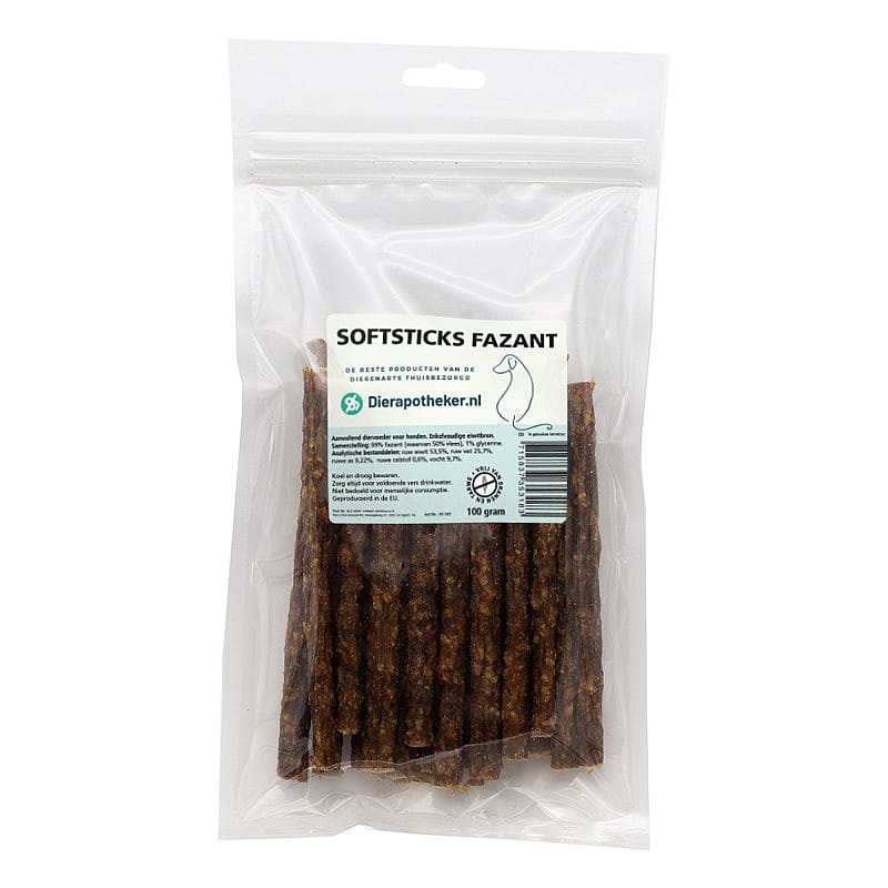 Dierapotheker Softsticks 100 gram Hond Fazant