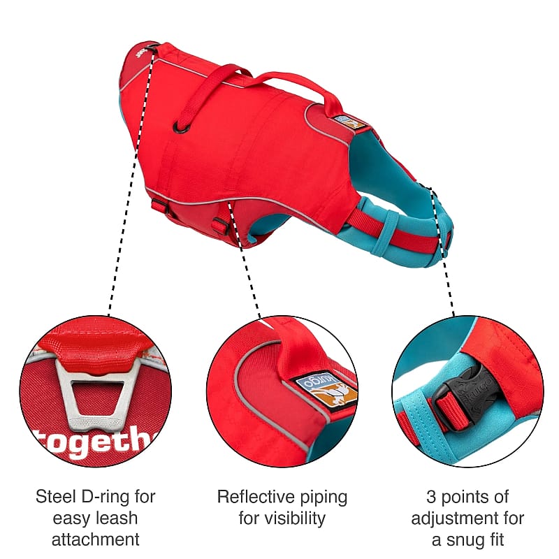 Kurgo Life Jacket Surf and Turf Comfortabel Hondenzwemvest