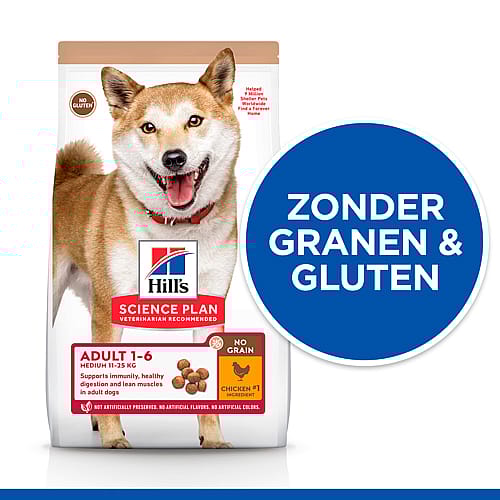 Hill's Science Plan Adult Medium No Grain Hondenvoer met kip 2.5 kg