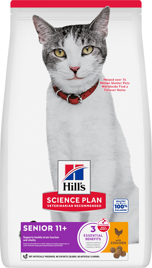 kat, kattenvoer, senior 11+, koel/kooi, brok/voer