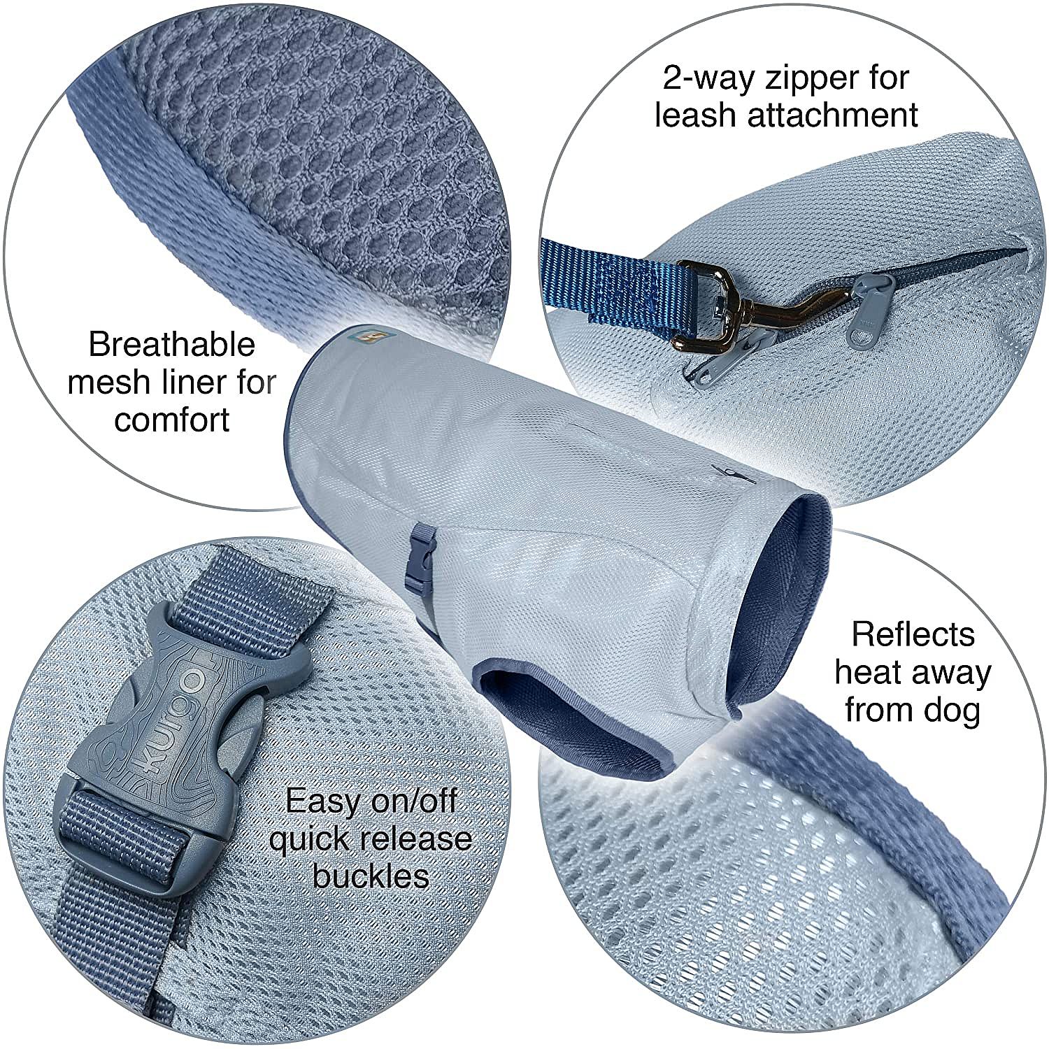 916ESOnzaFL-_AC_SL1500_ Kurgo Dog Core Cooling Vest Icy Blue Hondenkoelvest