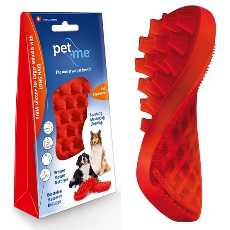 Pet+Me Borstel Dog Lang haar - Rood