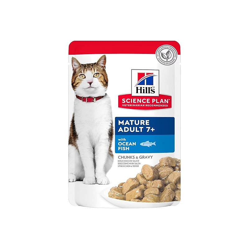 Hill's Science Plan Mature Adult Natvoer Kat 12 x 85 gram Vis