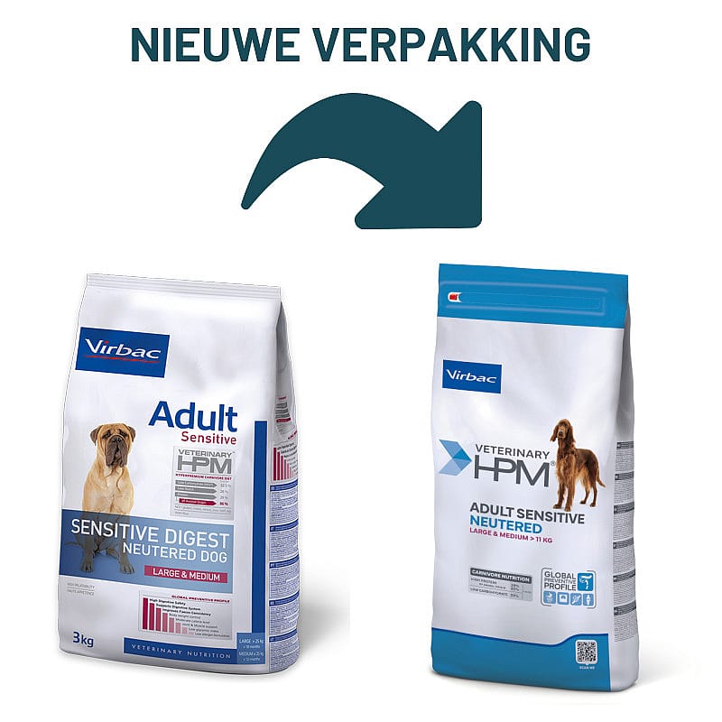 HPM Adult Sensitive Neutered Dog Large & Medium 12 kg
