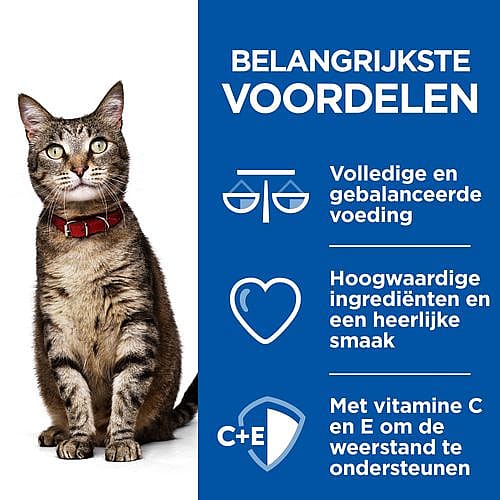 Datumvoordeel (op=op) Hill's Science Plan Healthy Cuisine Adult Kattenvoer Stoofpotje Kip Zalm 12 x 80 gram