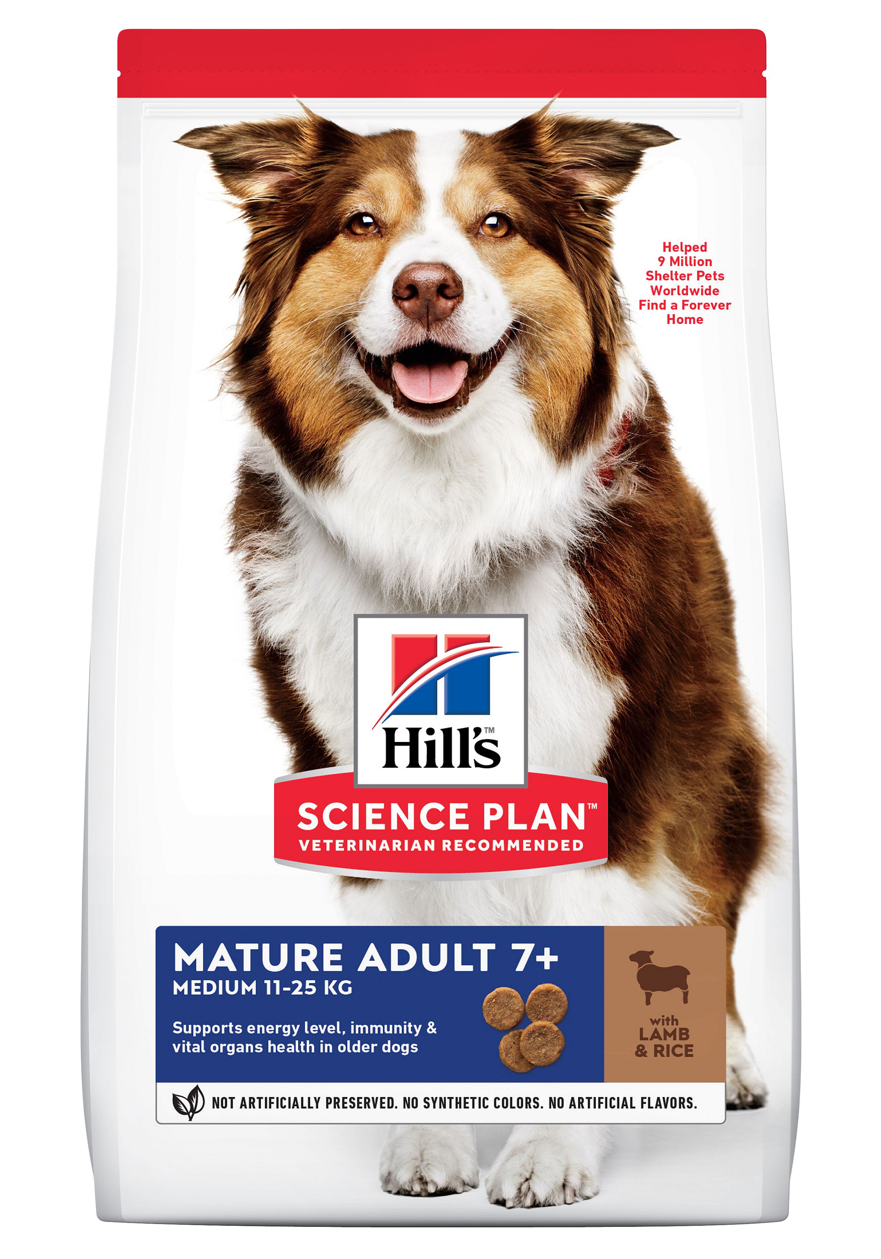 Hill's Science Plan Medium Mature Adult 7+ Hondenvoer 2.5 kg - Medium Breed- Lam & Rijst
