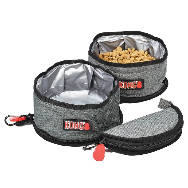 KONG Fold-Up Bowl Hond Dubbele Voer/Drinkbak