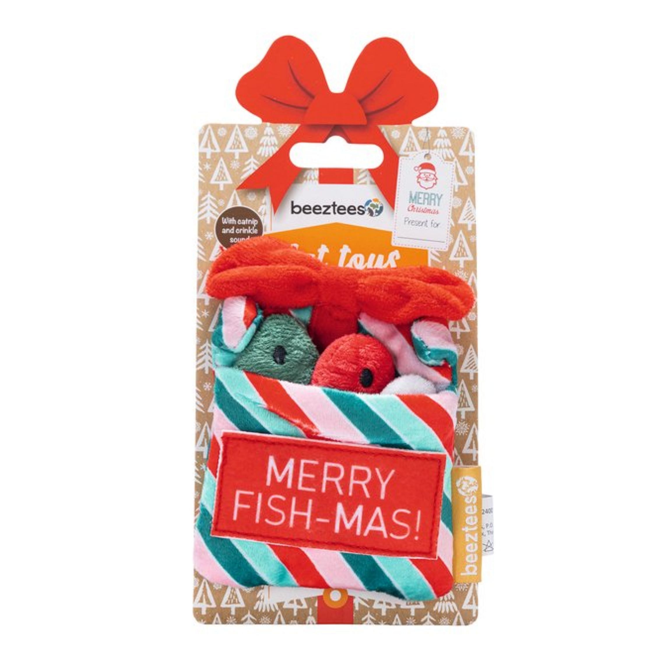 Beeztees Kerst Cadeau met Visjes Kat