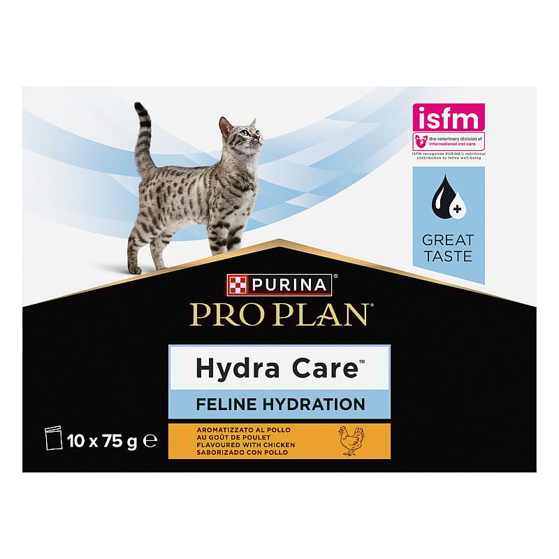 Purina Pro Plan HC Hydra Care Kat 10 x 75 gram maaltijdzakjes Kip