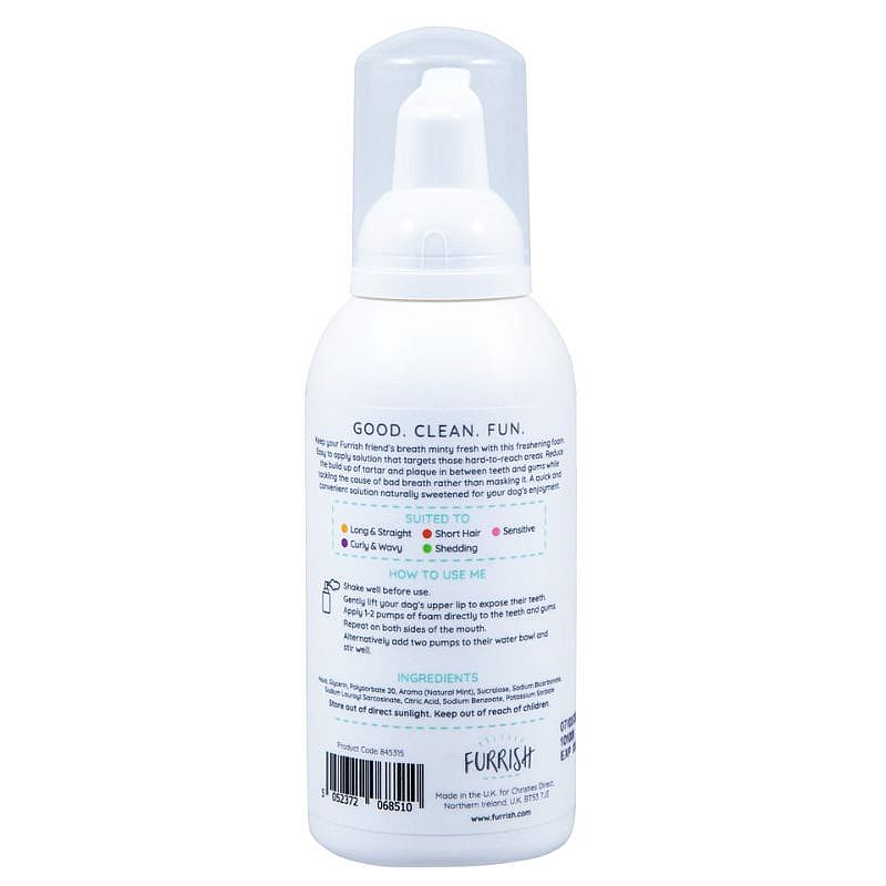 Furrish Minty Fresh Foam tandplak verwijderaar 150 ml Hond