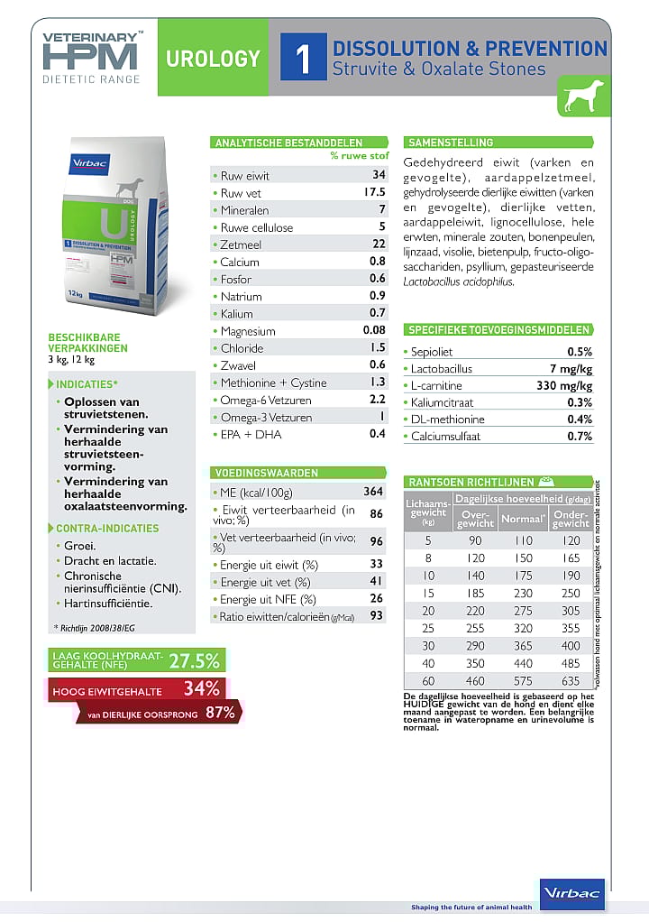 HPM Dog Urology Dissolution & Prevention 3 kg