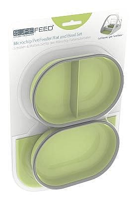 Surefeed Set Voerbakjes en Matje Groen