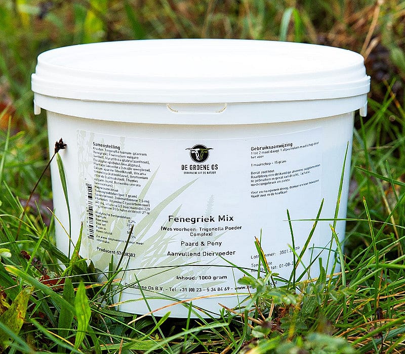 Groene Os Fenegriek Mix Paard Pony 1 kg Groene Os Fenegriek Mix Paard Pony 1 kg