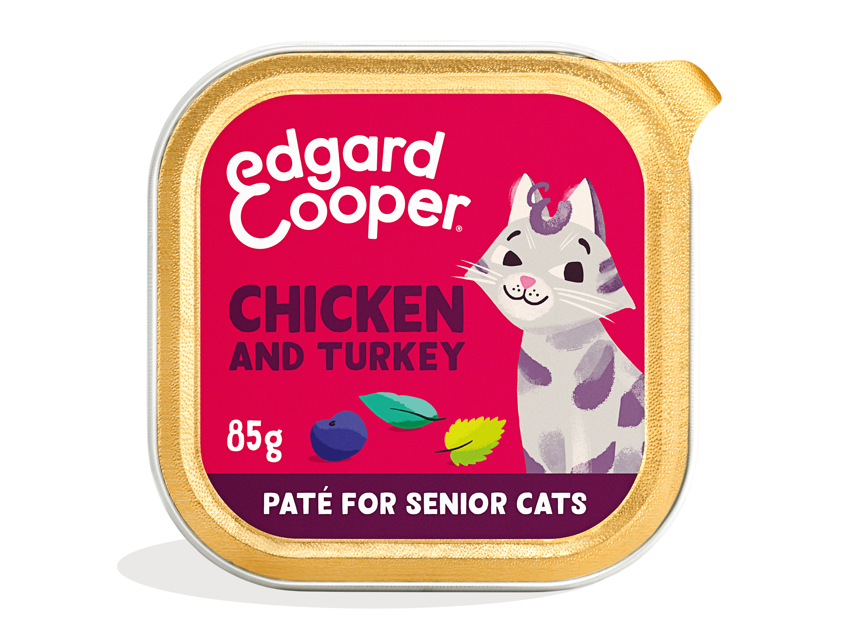 Edgard & Cooper Kuipjes Kip en Kalkoen Pate Senior Kat 16 x 85 gram