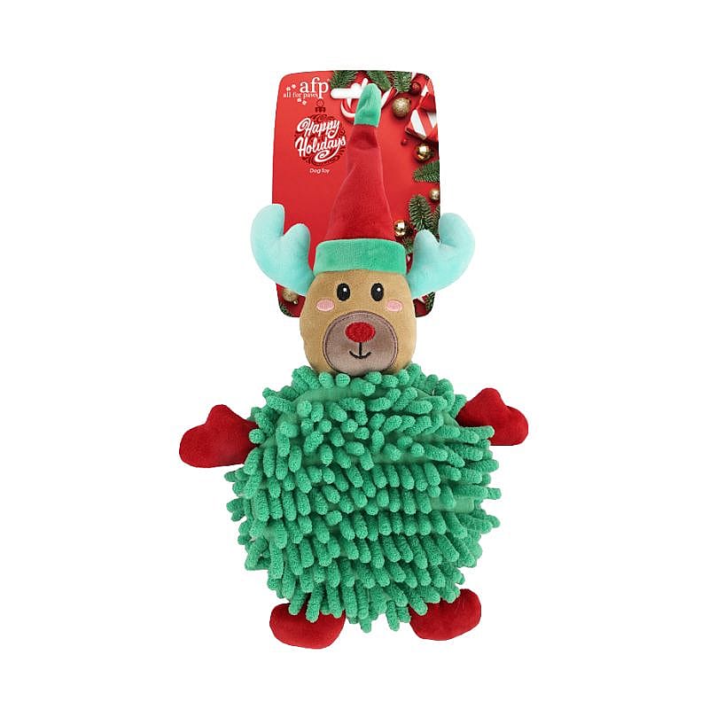 AFP Happy Holidays Big Belly Kerst Hond Rendier