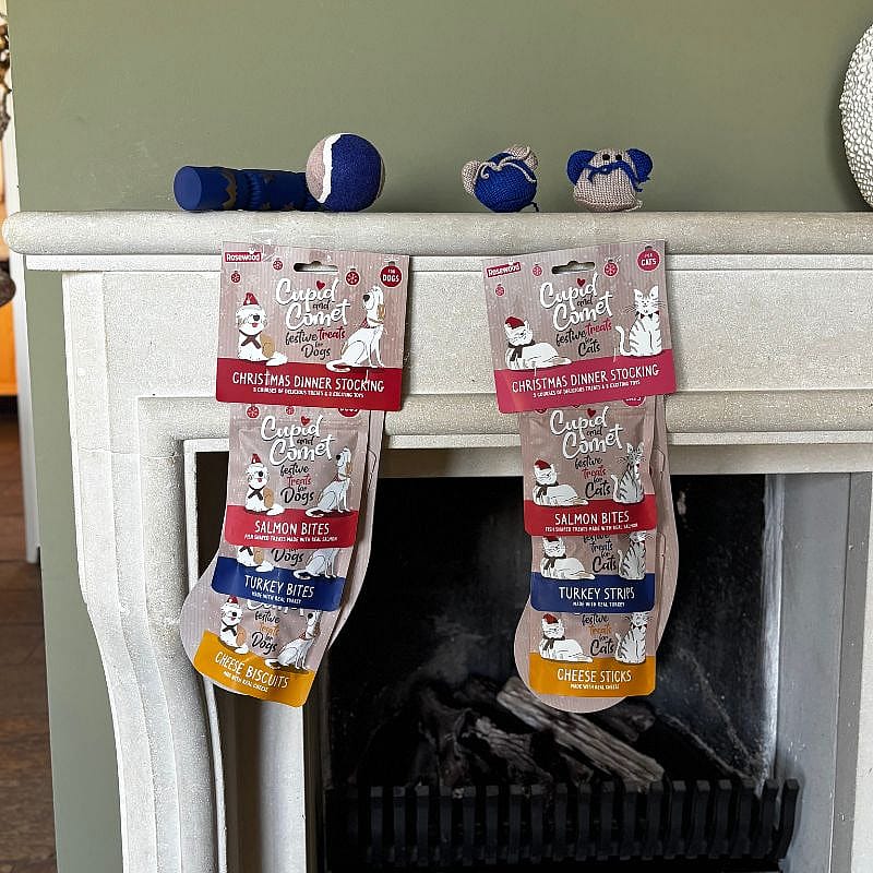 Cupid & Comet Kerstdiner Kerstsok Hond