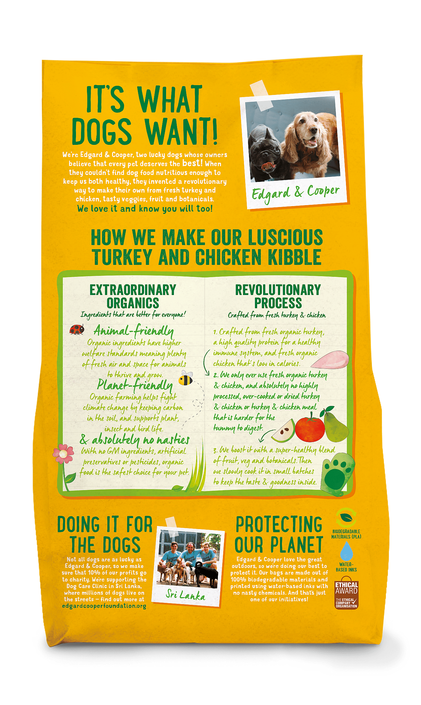 Edgard & Cooper Adult Hondenvoer Biologisch Verse Kalkoen en Kip