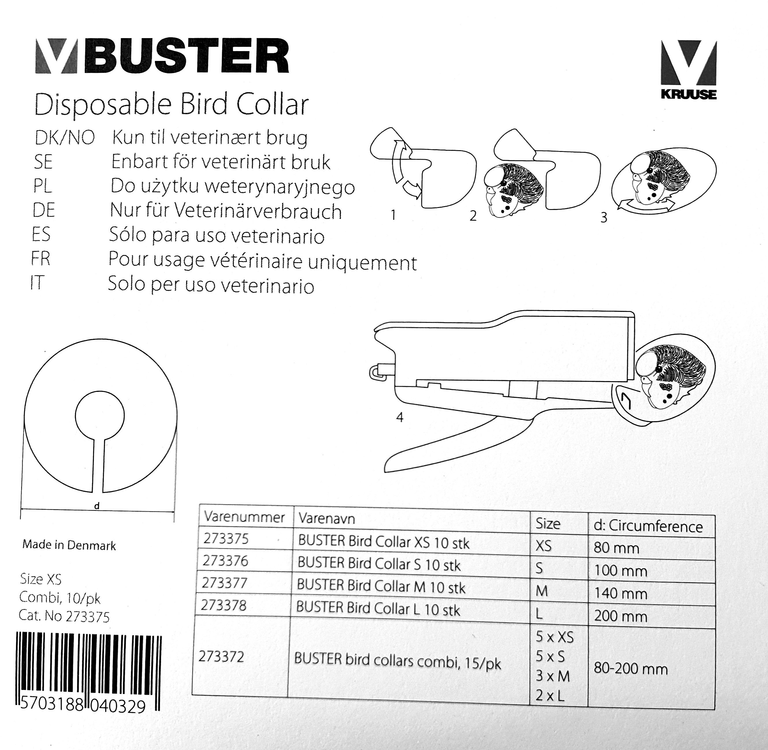 Buster Vogelkraag 10 stuks
