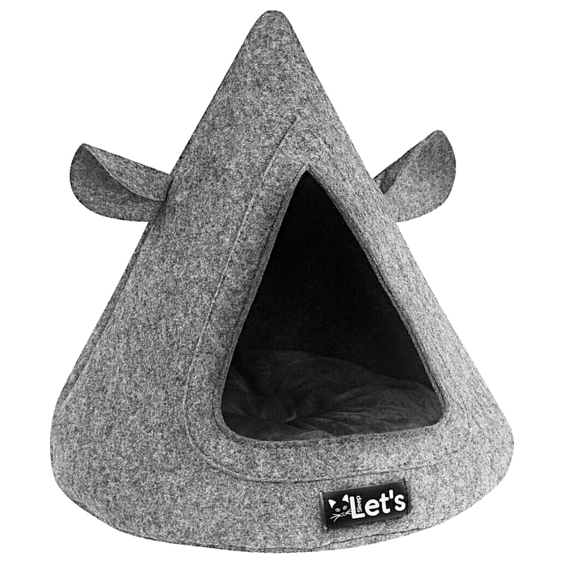 Let's Sleep Pet Cave Teepee Grijs