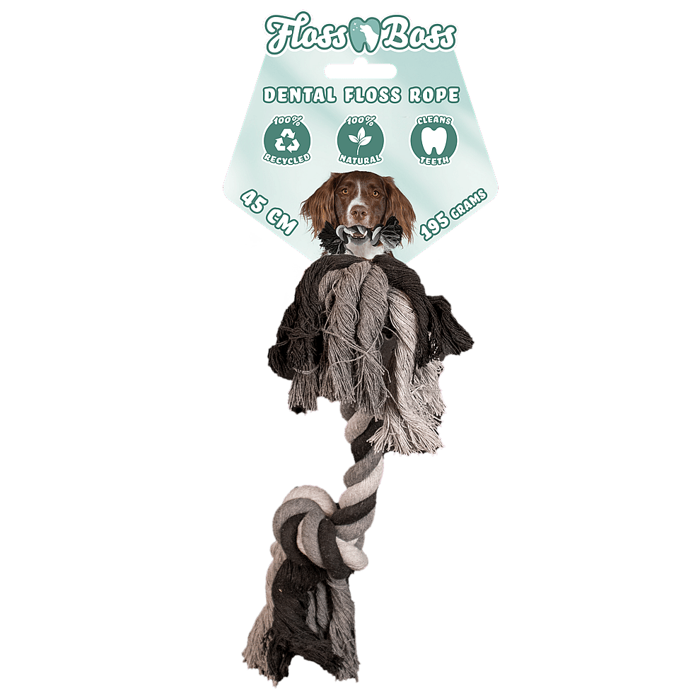 Floss Boss Dental Rope Flosstouw 2 Knot Hond