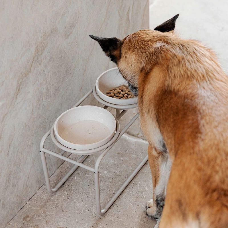 District 70 BUTLER Voerbakstandaard Hond Beige M