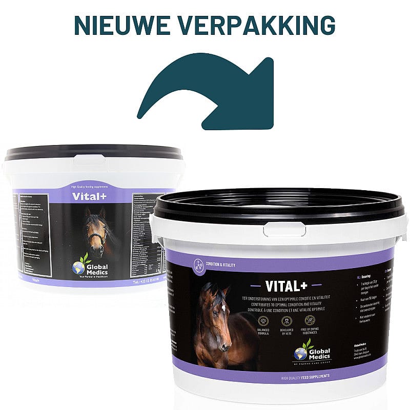 Global Medics Vital+ Vitaminen Mineralen Paard Global Medics Vital+ Vitaminen Mineralen Paard