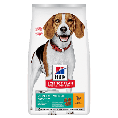 Hill's Science Plan Perfect Weight Medium Adult Hondenvoer Kip