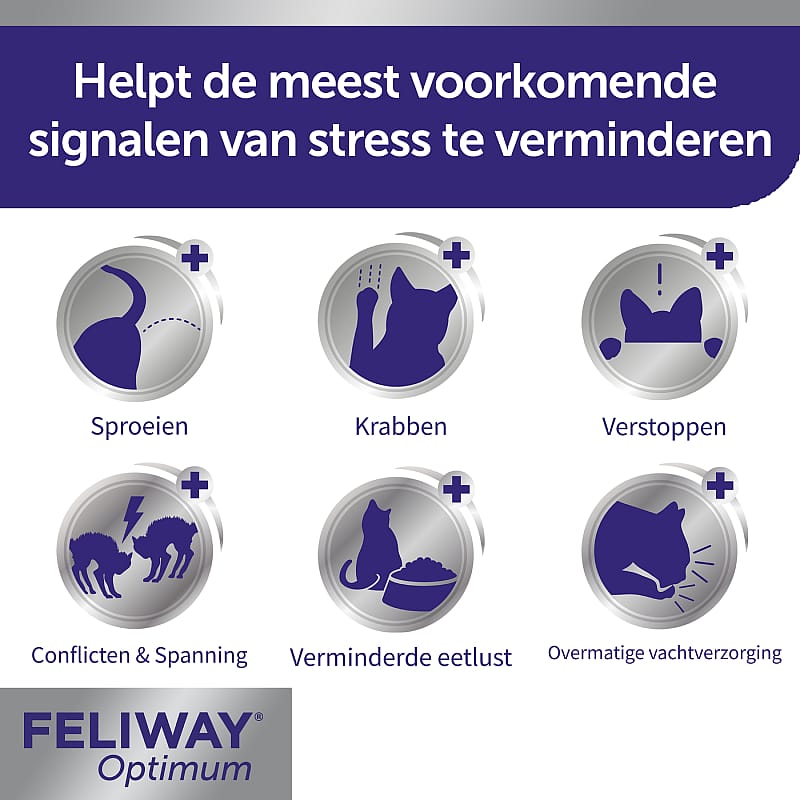 Feliway Optimum:  Kattenkalmering - Stress Vermindering - Optimum