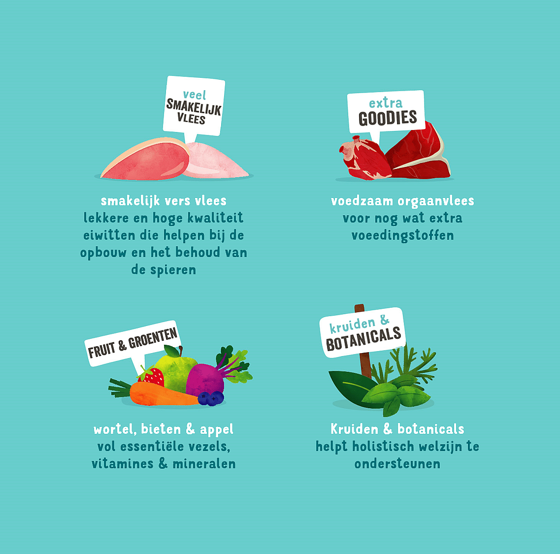 Edgard & Cooper Multipack Kip, Wild, Lam Hond Adult 6 x 400 gram