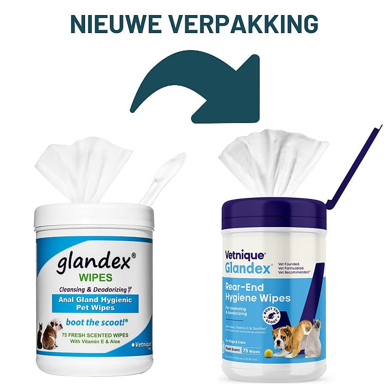 Glandex Wipes Hond 75 stuks