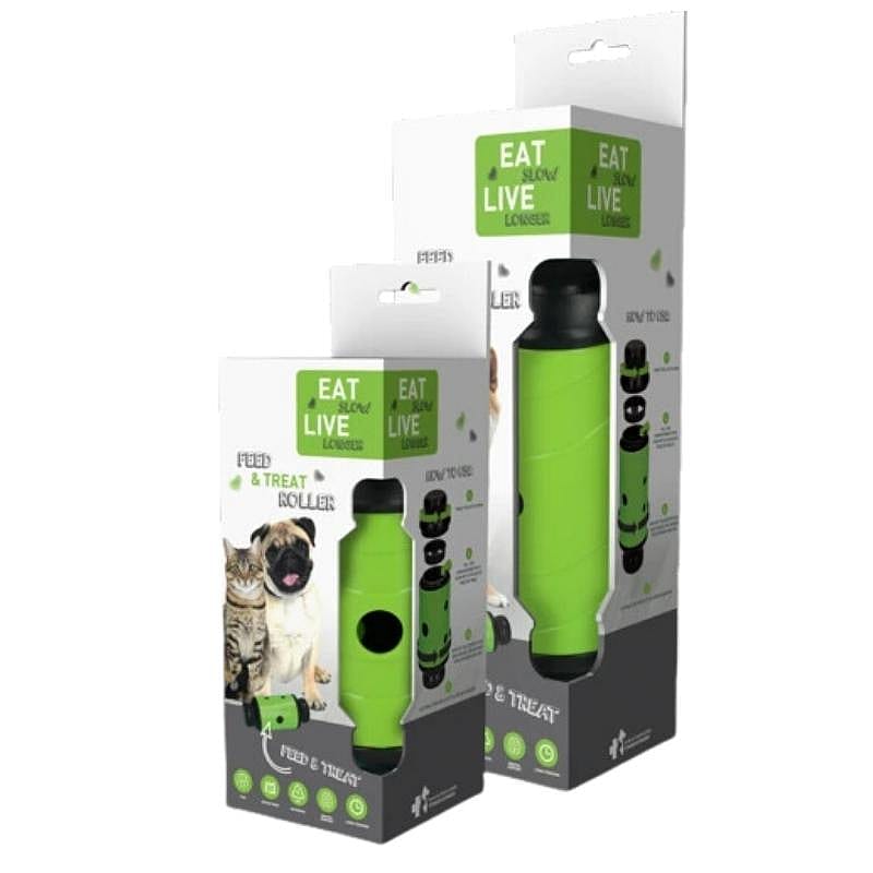 Eat Slow Live Longer Feed And Treat Roller Maat Small - Kleur Groen