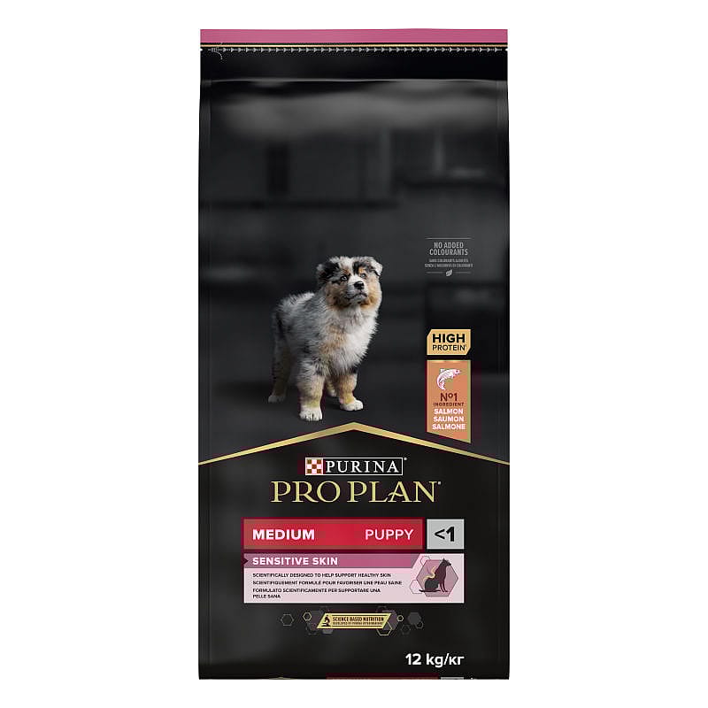 Purina Pro Plan Medium Puppy Sensitive Skin Hondenvoer Zalm 12 kg