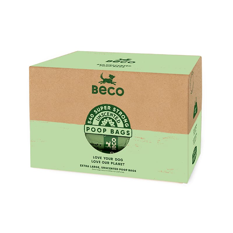 Beco Poop Bags Unscented Hond Jumbo pack - 540 stuks