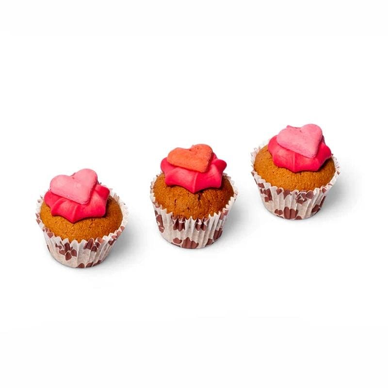 The Barking Bakery 'I Woof You' Valentines Mini Iced Muffins Trio 3 stuks Hond