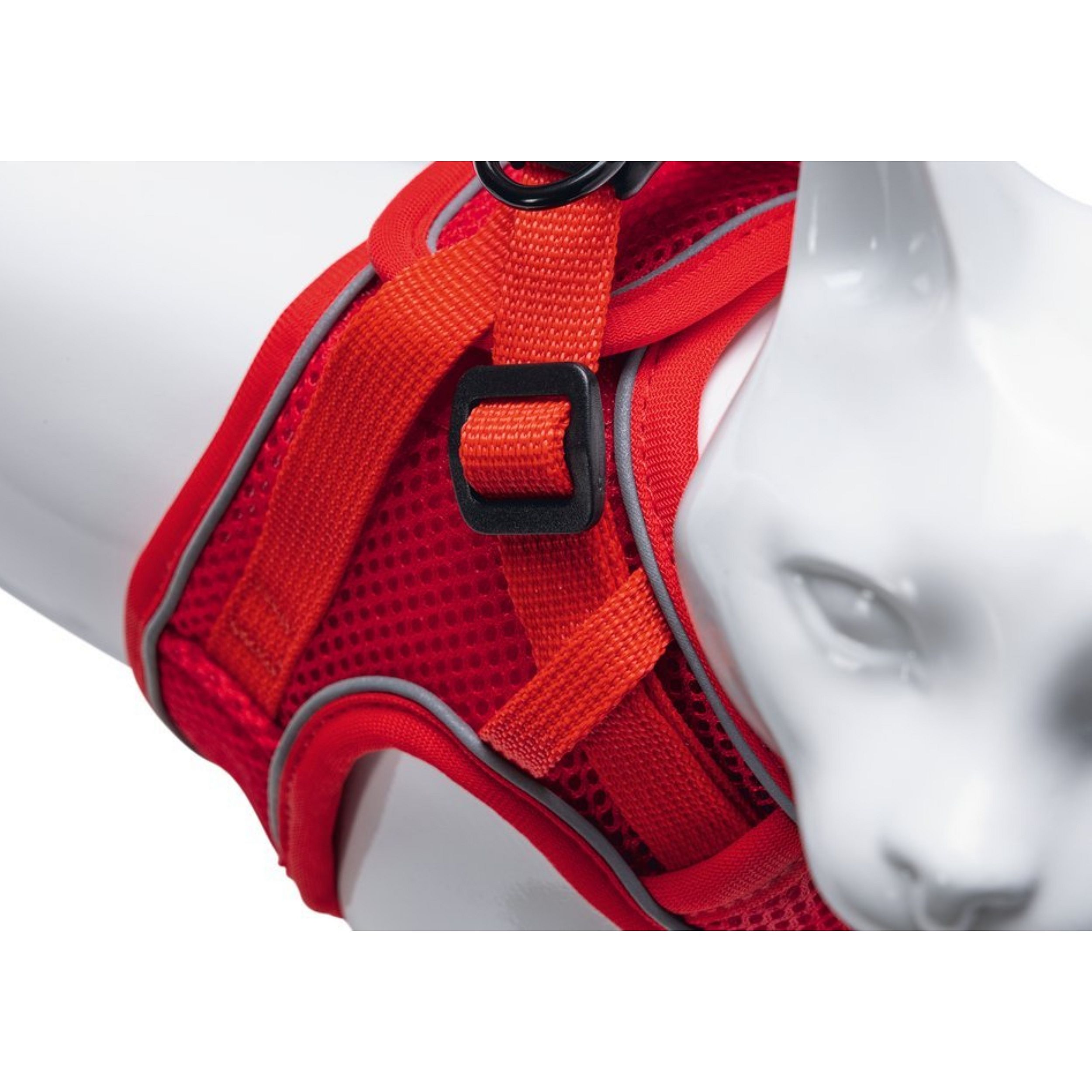 hoed, klem, riem, netting, rood, rugzak, schouderband, mesh, oranje, knop
