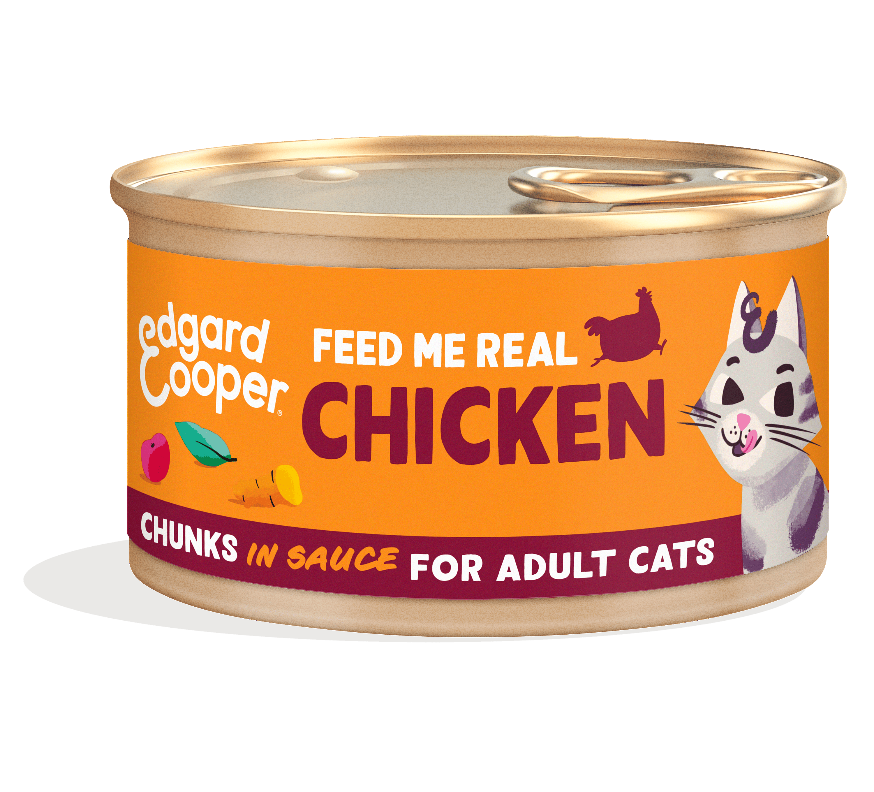 Edgard & Cooper Blikjes Kip Chunks Adult Kat 18 x 85 gram