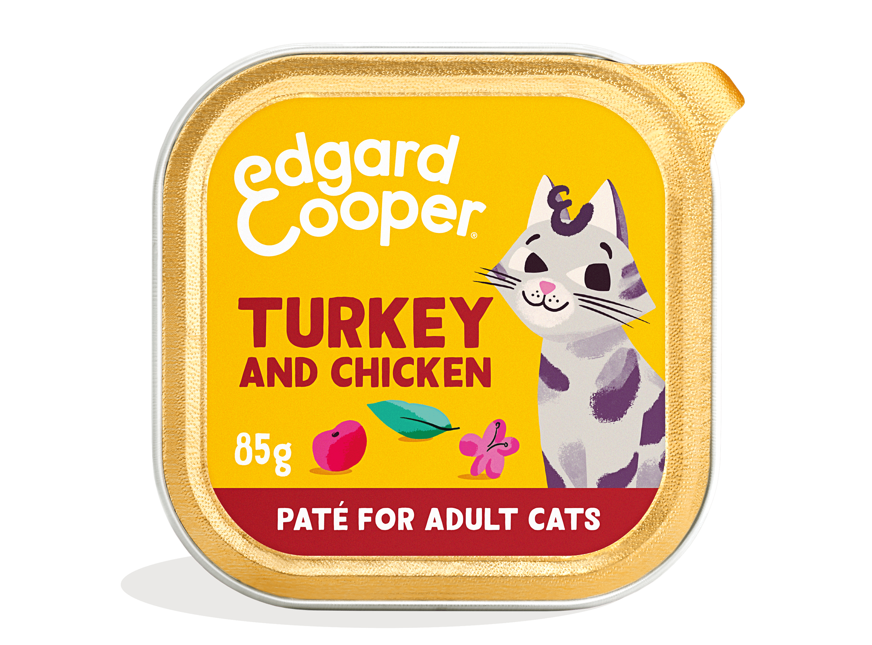 Edgard & Cooper Kuipjes Kalkoen en Kip Pate Adult Kat 16 x 85 gram