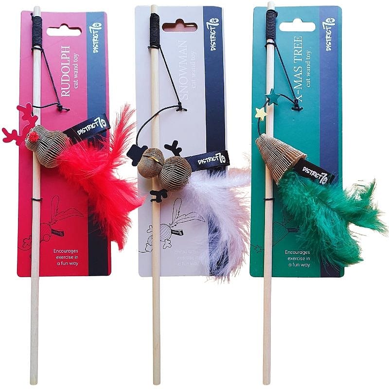 District70_Cat_Wand_Toy_Christmas_Group_800x800px District 70 Cat Wand Toy Limited Edition ''Kerst'' Kat