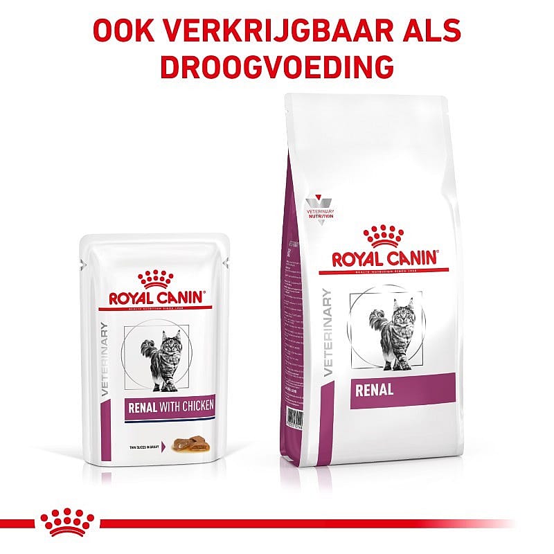 Royal Canin Renal Kat 12 x 85 gram maaltijdzakjes - Kip