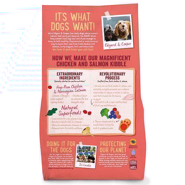 Edgard & Cooper Senior Hondenvoer Verse Scharrelkip en Noorse Zalm 12 kg