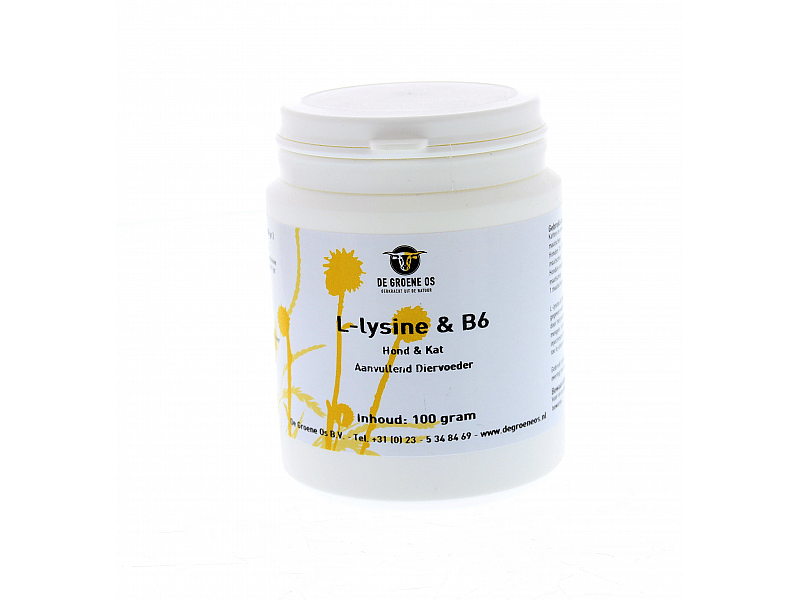 Groene Os L-Lysine & Vitamine B6 Hond Kat 100 gram