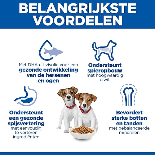 Hill's Science Plan Small & Mini Puppyvoer met Kip