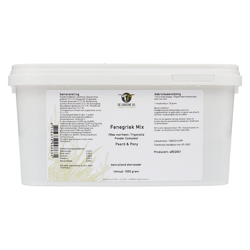 Groene Os Fenegriek Mix Paard Pony 1 kg