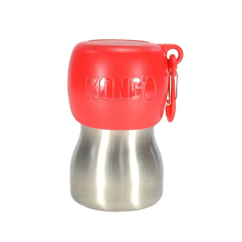 KONG RVS H2O waterfles Hond Kat Rood 255 ml
