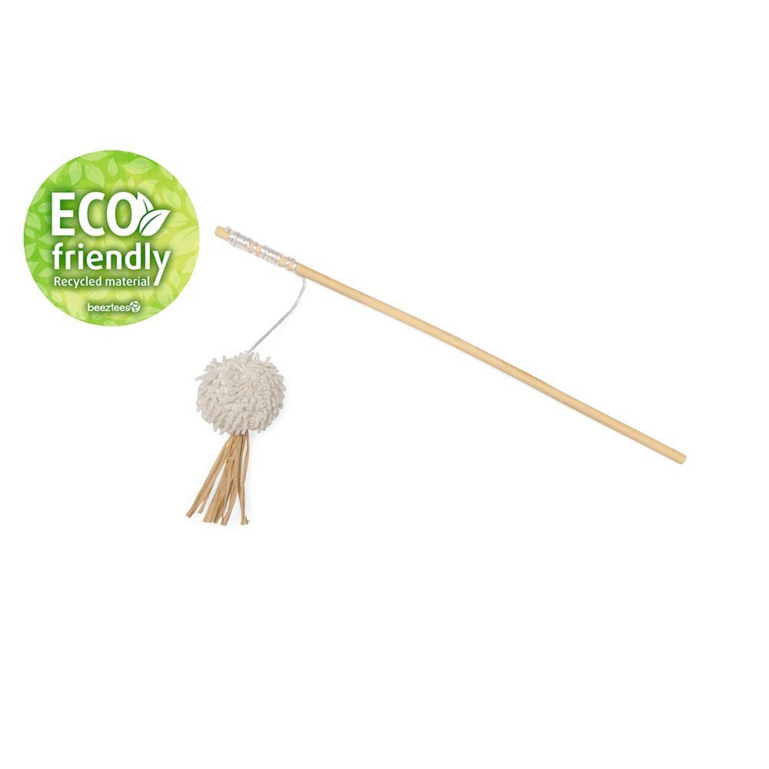 eco, vriendelijk, gerecycled materiaal, toverstaf speeltje, pompon